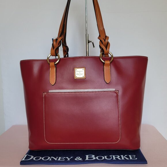 DOONEY & BOURKE Wexford Collection Tammy LARGE Leather Tote Bag-Mulberry color🎈 - Picture 1 of 16